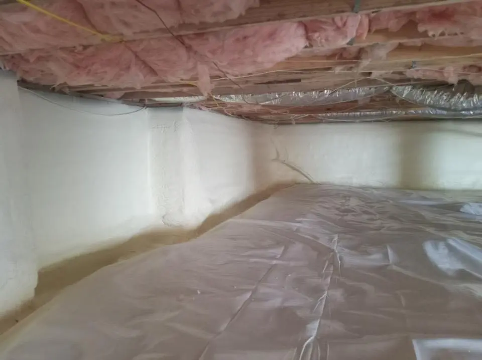 Crawl space encapsulation with closed-cell spray foam for Attic Insulation in The Village of Indian Hill