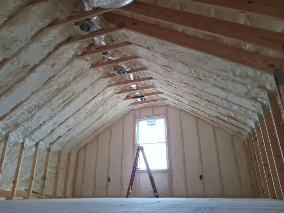 Spray foam roofing application for Crawl Space Insulation project in The Village of Indian Hill